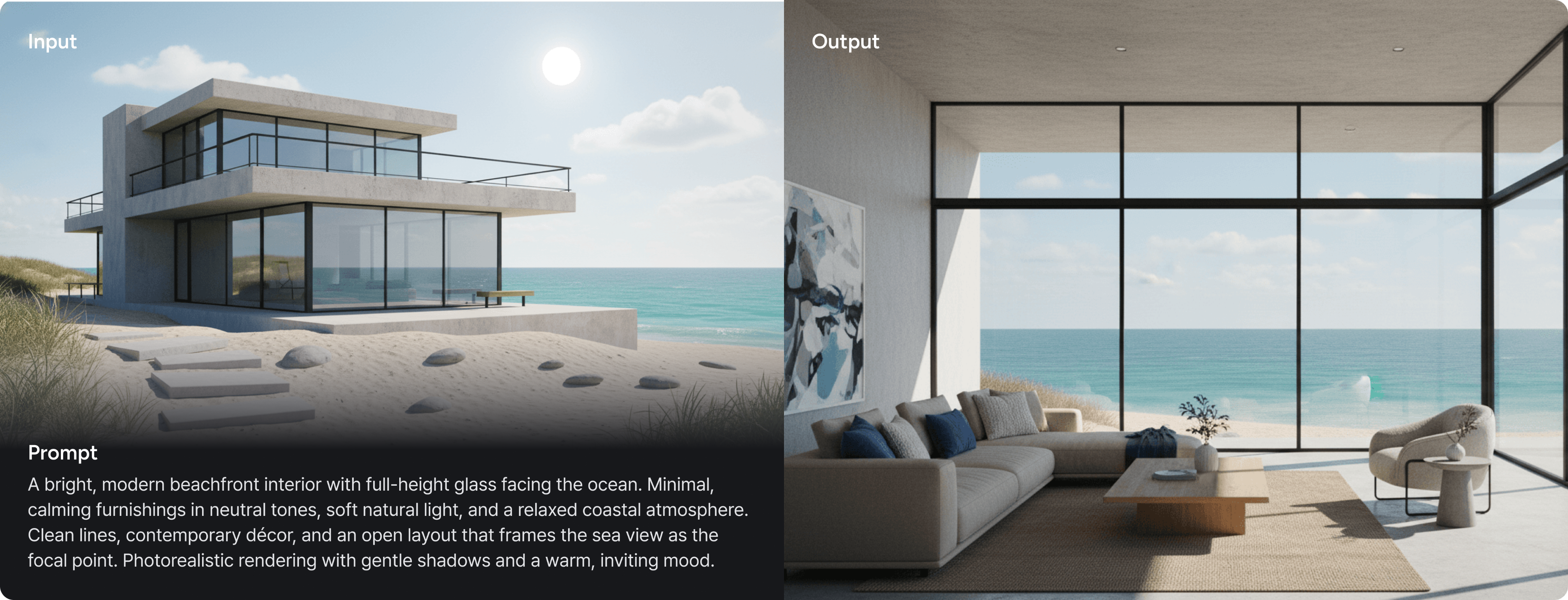 render example input and output